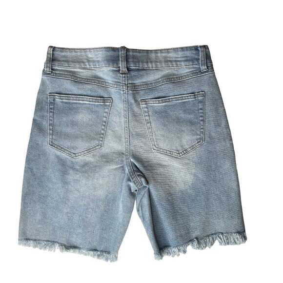 Rewash Vintage Revival High Rise Distressed Denim Dad Shorts Size 13/26 New - Picture 2 of 12